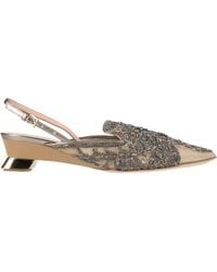 Alberta Ferretti - Pumps Textile Fibers, Leather - Lyst