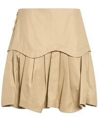 Sandro - Sand Mini Skirt Cotton - Lyst