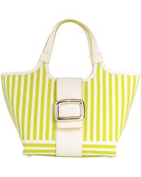 Roger Vivier - Handbag Textile Fibers, Leather - Lyst
