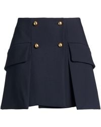 The Seafarer - Midnight Mini Skirt Merino Wool, Viscose, Elastane, Silk - Lyst