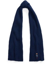 Womens Scarves and mufflers Polo Ralph Lauren Scarves and mufflers Natural Polo Ralph Lauren Cotton Cable-knit Scarf in White 