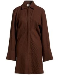 Alysi - Chocolat Mini Dress Virgin Wool - Lyst