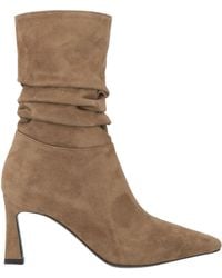 Pollini - Khaki Ankle Boots Leather - Lyst