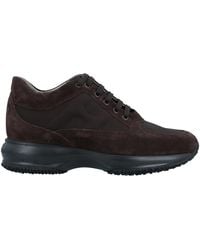 Hogan - Chocolate Sneakers Soft Leather, Textile Fibers - Lyst