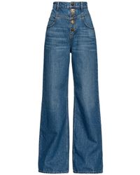 Pantaloni jeansPinko in Denim di colore Blu Donna Abbigliamento da Jeans da Jeans a zampa delefante 