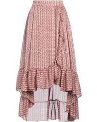 Maje - Midi Skirt Polyester - Lyst