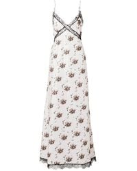Brock Collection - Onorina Lace-trimmed Floral-print Taffeta Maxi Dress - Lyst