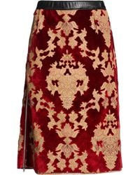 Undercover - Burgundy Midi Skirt Acrylic, Polyester, Sheepskin - Lyst