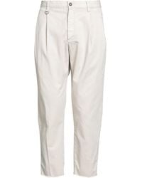 Paolo Pecora - Cream Pants Cotton, Elastane - Lyst