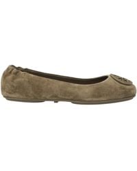 Tory Burch - Khaki Ballet Flats Soft Leather - Lyst