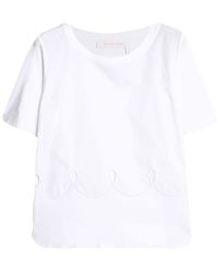 Fashion Shirts V-Neck Shirts See by Chloé See by Chlo\u00e9 V-Neck Shirt white casual look 
