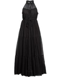 Pinko Andres Cotton Voile Maxi Dress in White | Lyst