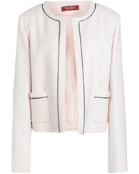 Max Mara - Ivory Jacket Viscose, Virgin Wool, Elastane - Lyst