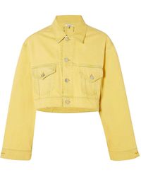 Ganni Jeansjacke/-mantel - Gelb