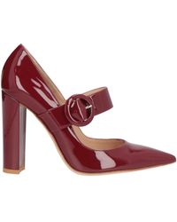 Gianvito Rossi - Burgundy Pumps Leather - Lyst