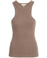 Agolde - Taupe Tank Top Organic Cotton, Elastane - Lyst