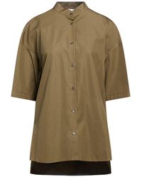 Aspesi - Khaki Shirt Cotton - Lyst
