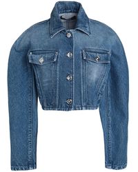 Versace - Capospalla Jeans - Lyst