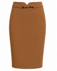 SIMONA CORSELLINI - Midi Skirt Polyester, Viscose, Cotton, Elastane - Lyst