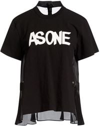 Sacai - T-Shirt Cotton, Polyester - Lyst