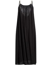 Compagnia Italiana - Midi Dress Linen, Viscose - Lyst