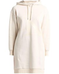 Calvin Klein - Ivory Mini Dress Cotton, Polyester - Lyst