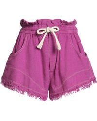 Isabel Marant - Mauve Shorts & Bermuda Shorts Silk, Polyester - Lyst