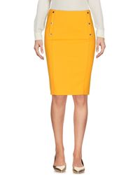 Patrizia Pepe Knielanger Rock - Gelb