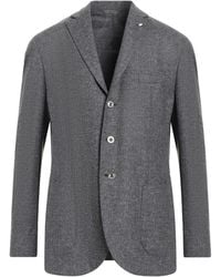 L.B.M. 1911 - Charcoal Blazer Wool, Polyester, Polyamide, Viscose - Lyst