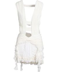 DSquared² - Ivory Mini Dress Silk - Lyst