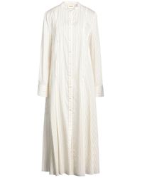 Khaite - Ivory Maxi Dress Virgin Wool, Silk, Cotton - Lyst