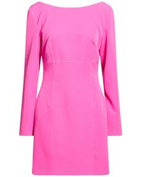 Clips More - Fuchsia Mini Dress Polyester, Elastane - Lyst