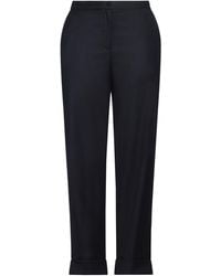 Lardini - Midnight Blue Wool Straight-Leg Pants - Lyst
