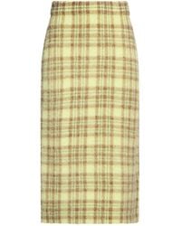 Sportmax - Lime Midi Skirt Alpaca Wool, Polyamide, Elastane, Wool - Lyst