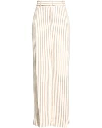 True Royal - Camel Pants Viscose, Linen - Lyst