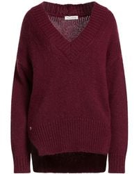 Manila Grace - Burgundy Turtleneck Alpaca Wool, Wool, Acrylic, Polyamide - Lyst