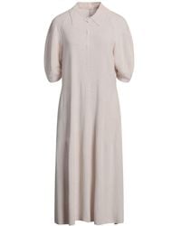 Boboutic - Cream Midi Dress Silk, Polyamide - Lyst
