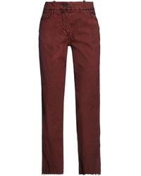 Masnada - Burgundy Pants Linen, Viscose, Elastane - Lyst
