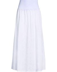 Ploumanac'h - Lilac Maxi Skirt Cotton, Elastane, Linen - Lyst
