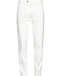 Michael Coal - Ivory Pants Cotton, Elastane - Lyst