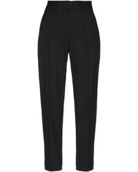 Slacks and Chinos Straight-leg trousers Womens Clothing Trousers Isabel Benenato Synthetic Trouser in Black 