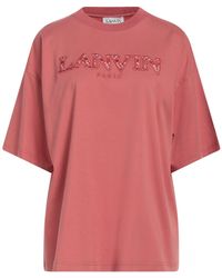 Lanvin - Antique Rose T-Shirt Cotton, Polyester - Lyst