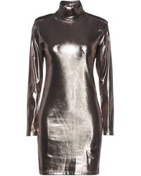 Marc Ellis - Bronze Mini Dress Polyester, Elastane - Lyst