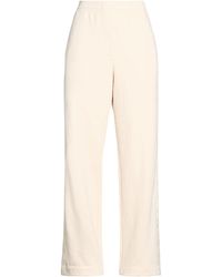 8pm - Ivory Pants Cotton, Polyester - Lyst
