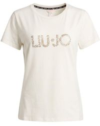 Liu Jo - T-Shirt Cotton, Elastane - Lyst