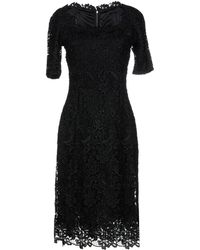 Dolce & Gabbana Knielanges Kleid - Schwarz