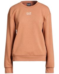EA7 - Camel Sweatshirt Polyester, Cotton - Lyst