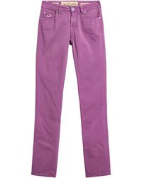 Jacob Cohen - Mauve Pants Cotton, Elastane - Lyst