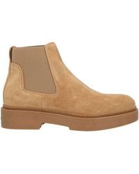 Santoni - Camel Ankle Boots Leather - Lyst
