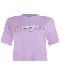 MSGM - Lilac T-Shirt Cotton - Lyst